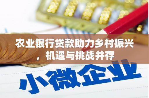 尧都农业银行贷款助力乡村振兴，机遇与挑战并存